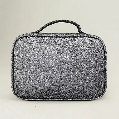 Professional Beauty Private Fashion Label Black Cosmetic Train Case Makeup Bag  